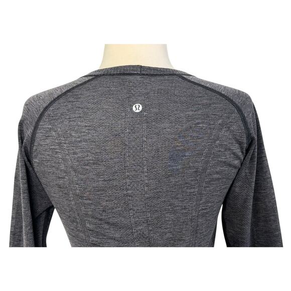 LULULEMON Yoga Run Long Sleeve Swiftly Tech Shirt Heathered Gray Thumb Holes - Picture 11 of 13